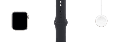 Apple Watch SE (2022) 40mm (Stav A) Temně inkoustové + temně modrý sportovní řemínek MRGE3QC/A - Obrázek 2