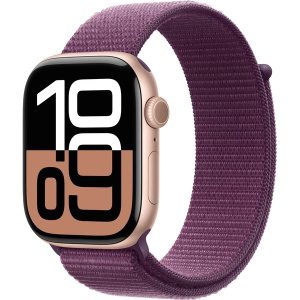 Apple Watch Series 10 42mm Cellular (Nový) Růžový hliník + švestkový provlékací řemínek MR9V3QC/A