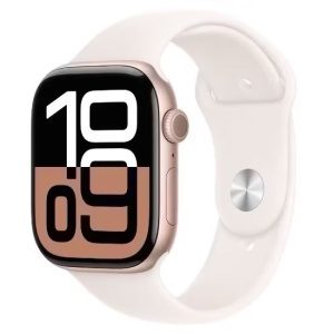 Apple Watch Series 10 42mm GPS (Stav A) Růžový hliník s růžovým sportovním řemínkem MR9V3QC/A