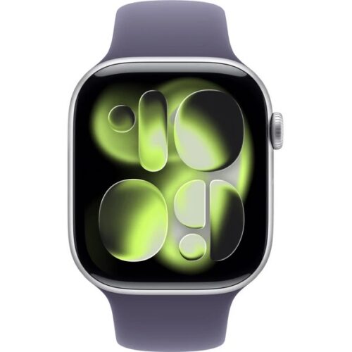 Apple Watch Series 11 42mm GPS (Rozbaleno) Stříbrný hliník s mlžně fialovým sportovním řemínkem MNK43CS/A