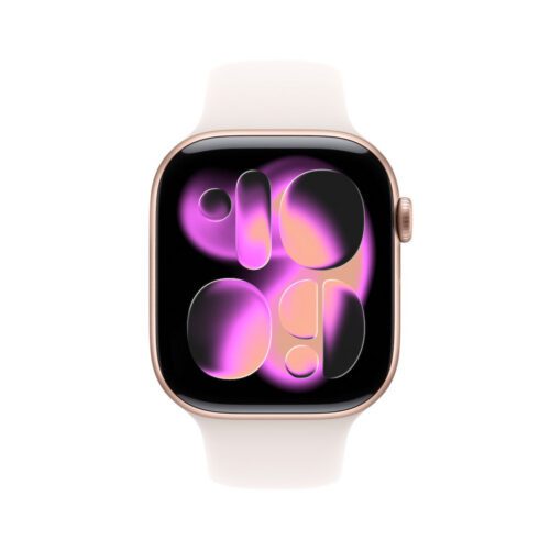 Apple Watch Series 11 GPS 42mm růžově zlaté hliníkové pouzdro se světle ruměným sportovním řemínkem - M/L - Obrázek 2