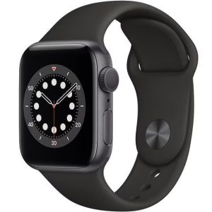 Apple Watch Series 6 40mm Cellular (Stav A) Vesmírně šedé s temně modrým sportovním řemínkem MRGE3QC/A