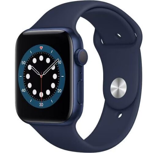 Apple Watch Series 6 44mm Cellular (Stav A) Modré s temně modrým sportovním řemínkem MRGE3QC/A