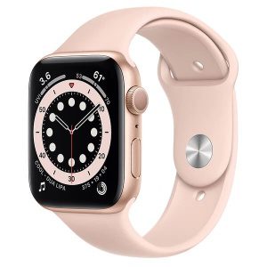 Apple Watch Series 6 44mm Cellular (Stav A) Růžová s růžovým sportovním řemínkem MRGE3QC/A
