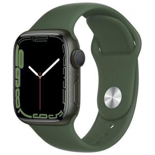 Apple Watch Series 7 45mm Cellular (Stav A-) Zelené se zeleným sportovním řemínkem