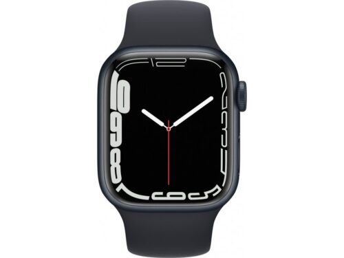 Apple Watch Series 7 45mm (Rozbaleno) Cellular Černý hliník + temně modrý sportovní řemínek - Obrázek 2