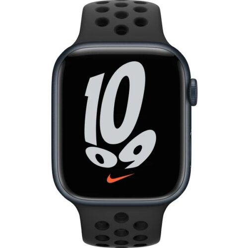 Apple Watch Series 7 45mm (Stav A/B) Cellular Grafitová ocel + antracitovo/černý sportovní řemínek Nike - Obrázek 2