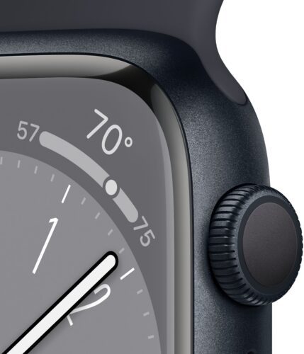 Apple Watch Series 8 45mm (Stav A) Cellular Temně inkoustový hliník s inkoustovým sportovním řemínkem MNK43CS/A - Obrázek 2