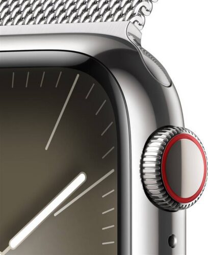 Apple Watch Series 9 45mm GPS (Zánovní) Nerezová ocel s temně modrým sportovním řemínkem MNK43CS/A - Obrázek 2