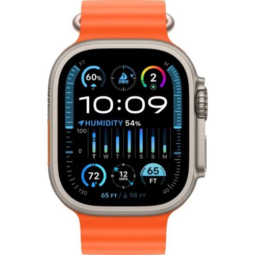 Apple Watch Ultra 2 49mm (Rozbaleno) Titanová s oranžovým oceánským řemínkem - Obrázek 2