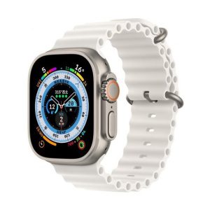 Apple Watch Ultra 49mm (Zánovní) Titanová s bílým oceánským řemínkem