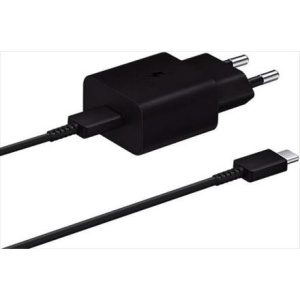 EP-T2510XBE Samsung USB-C 25W Cestovní nabíječka + USB-C Datový Kabel  Black EP-T2510XBEGEU