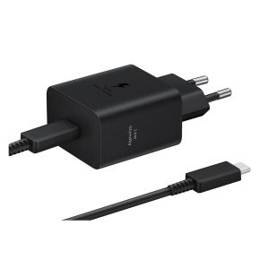 EP-T4511XBE Samsung USB-C 45W Cestovní nabíječka + USB-C Datový Kabel Black EP-T4511XBEGEU