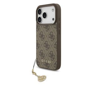 Guess 4G Charm MagSafe Zadní Kryt pro iPhone 17 Pro Tone on Tone Brown GUHMP17LGF4GCW