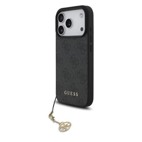 Guess 4G Charm MagSafe Zadní Kryt pro iPhone 17 Pro Tone on Tone Grey GUHMP17LGF4GCK