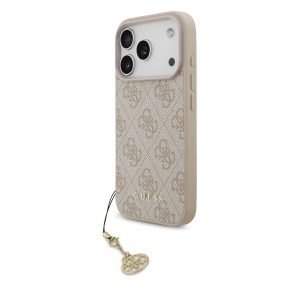 Guess 4G Charm MagSafe Zadní Kryt pro iPhone 17 Pro Tone on Tone Pink GUHMP17LGF4GCP