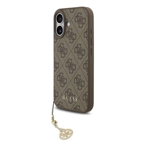Guess 4G Charm MagSafe Zadní Kryt pro iPhone 17 Tone on Tone Brown GUHMP17SGF4GCW