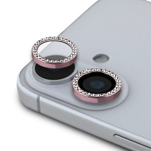 Guess Fixed Glitter Ochrana Čoček pro iPhone 16/16 Plus Pink GUCL162SGGP