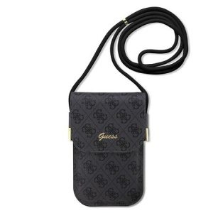 Guess PU 4G Metal Logo Script Taška na Telefon Black GUOWBP4SNSK