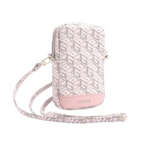 Guess PU G Cube Taška na Telefon se Zipem Pink GUWBZPGCSPGP