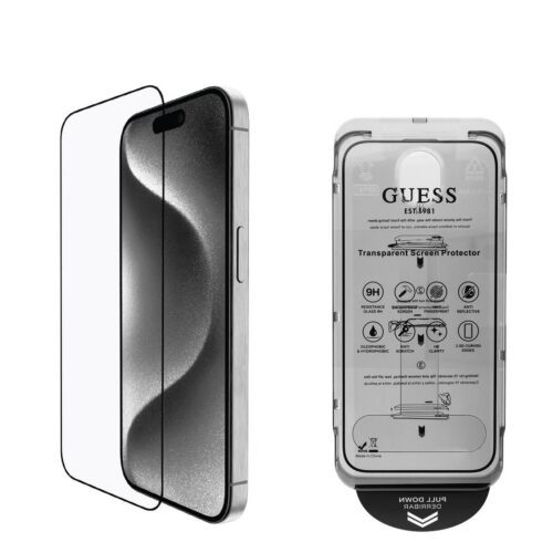 Guess Tvrzené Sklo 2.5D pro iPhone 16 Pro Black GUTGP16LBOKGCIT