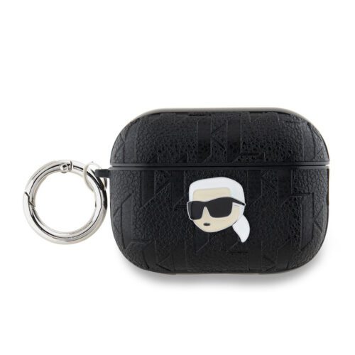 Karl Lagerfeld PU Embossed Karl Head Pouzdro pro AirPods 3 Black KLA3PGKIPK