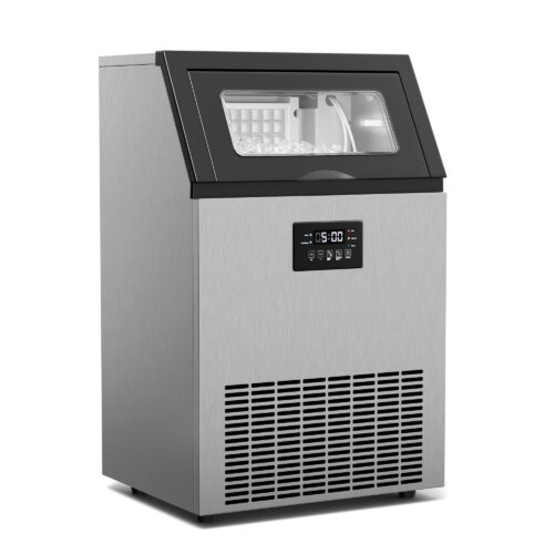 Klarstein Glacial průmyslový výrobník ledu 45 kg s LED displejem a okénkem