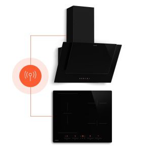 Klarstein HaloSync indukční varná deska s digestoří | 4 varné zóny | 8400 W | 632 m³/h | 60 cm