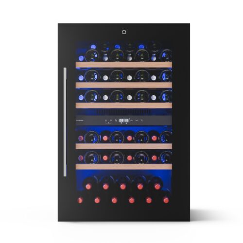 Klarstein Illuminosa vestavná vinotéka | Dualzone | UV ochrana | 143 l | 57 lahví | 60 cm