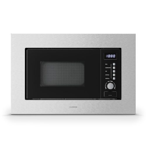 Klarstein Vestavná mikrovlnná trouba Verosteel s grilem | 800 W gril | 700 W mikrovlnná trouba | 60 cm