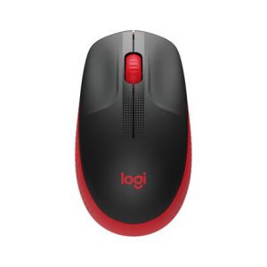 Logitech M190/Kancelářská/Optická/1 000 DPI/Bezdrátová USB/Černá-červená 910-005908