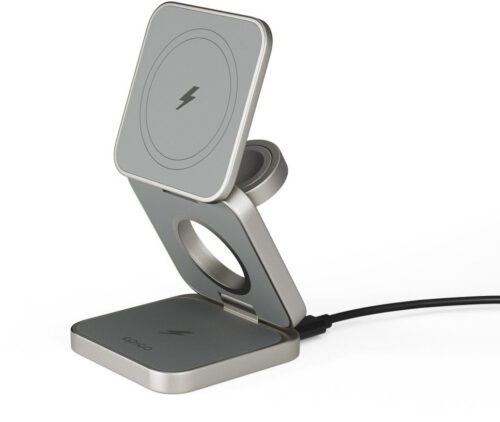 MagSafe bezdrátová nabíječka Epico UltraBase EF45 3v1 - titanová