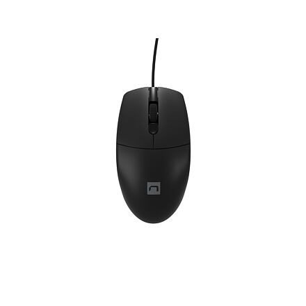 Natec optická myš RUFF Plus 1200 DPI/Kancelářská/Optická/1 200 DPI/Drátová USB/Černá NMY-2021