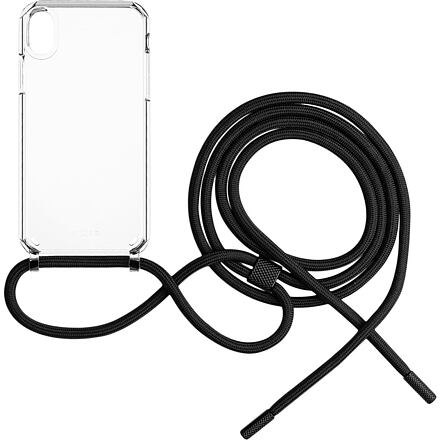 Pouzdro FIXED Pure Neck s černou šňůrkou na krk pro Apple iPhone XR FIXPUN-334-BK