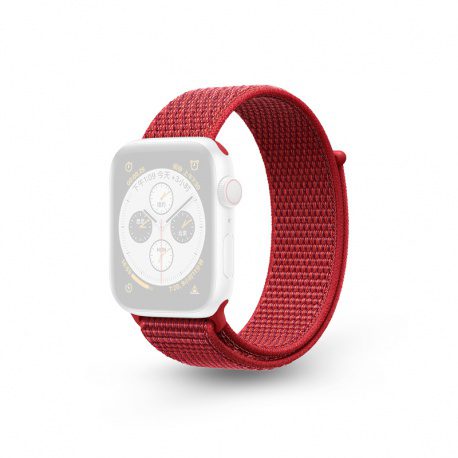 Řemínek pro Apple Watch 42/44/45/49mm Magic Tape Červená - Obrázek 2
