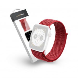 Řemínek pro Apple Watch 42/44/45/49mm Magic Tape Červená