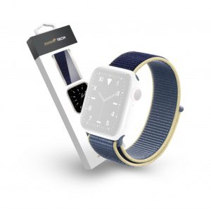 Řemínek pro Apple Watch 42/44/45/49mm Magic Tape Ledově Modrá