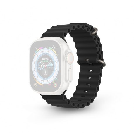 Řemínek pro Apple Watch 42/44/45/49mm Ocean Černá - Obrázek 2
