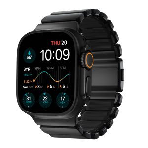 Řemínek pro Apple Watch 45/46/49 mm Nomad Stratos Band FKM - černý