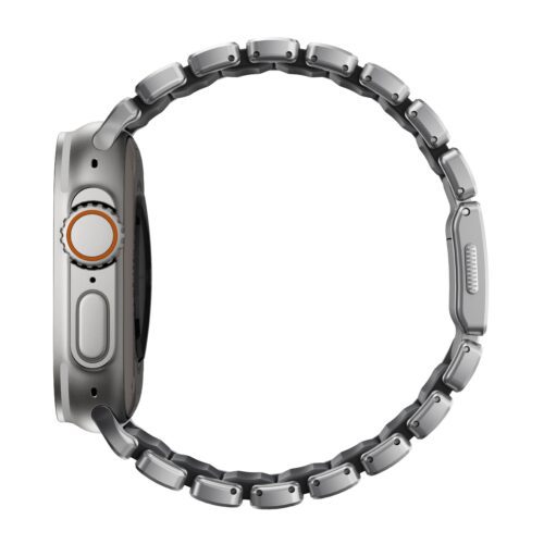 Řemínek pro Apple Watch 45/46/49 mm Nomad Stratos Band FKM - stříbrný - Obrázek 2