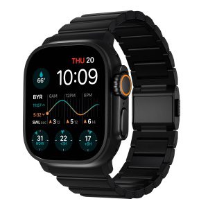 Řemínek pro Apple Watch 45/46/49 mm Nomad Titanium Band V2 - černý