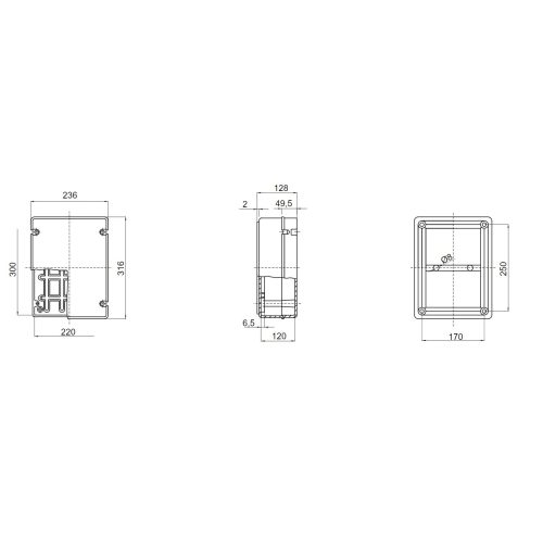 Rozvodná krabice GEWISS GW44209 300x220x120mm IP56 na omítku - Obrázek 2