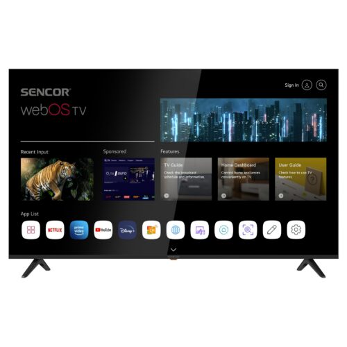 Sencor SLE 65US804B 65" SMART UHD Televize webOS SMART TV Úhlopříčka displeje 164 cm (65“)