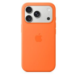 Silikonový kryt na iPhone 17 Pro s MagSafe Apple - oranžový