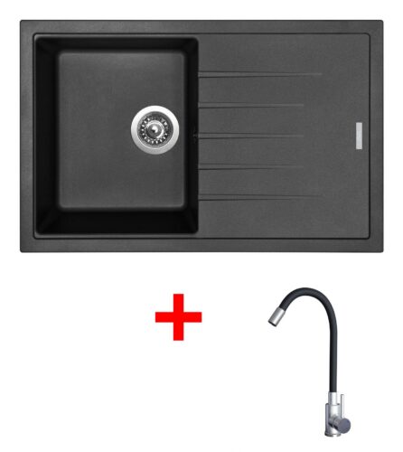 Sinks BEST 780 Granblack + Elasta nerez/černá
