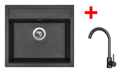 Sinks SOLO 560 Metalblack + ARCO černá matná