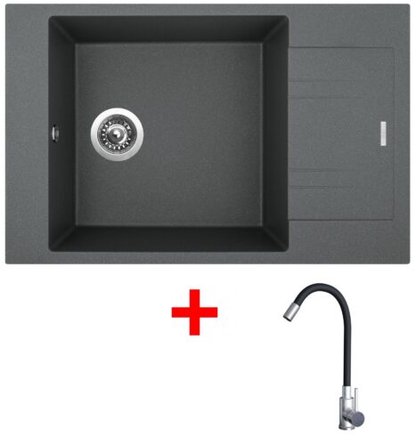 Sinks VARIO 780 Titanium + Elasta nerez/černá