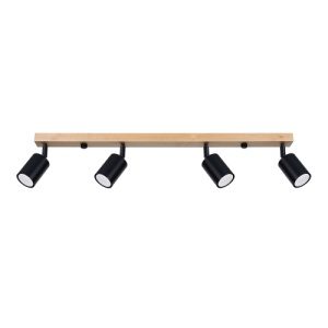 Stropní svítidlo SOLLUX VERDO 4 černé GU10 4x10W bez žárovky SL.1294