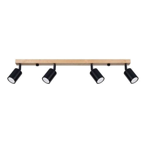 Stropní svítidlo SOLLUX VERDO 4 černé GU10 4x10W bez žárovky SL.1294
