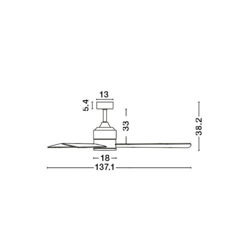 Stropní ventilátor NOVA LUCE AXEL 38W 9952345 - Obrázek 2